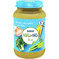 Los mejores  - Nestlé Naturnes Bio Pure Brócoli Guisantes Pavo Para Bebés Desde 6 Meses - Pack de 12 tarritos 190g